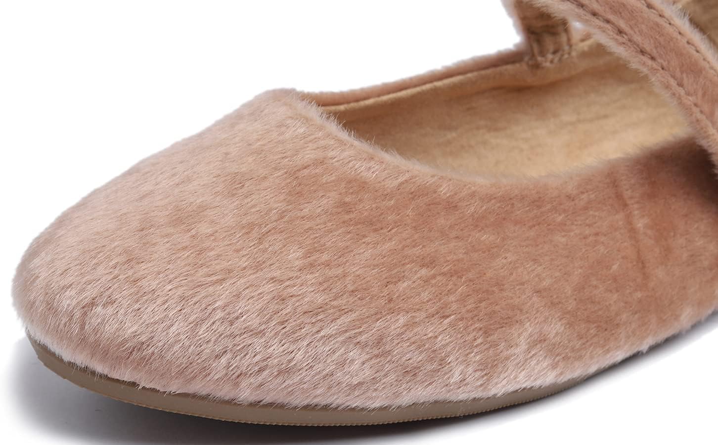 FEVERSOLE Women's Macaroon Colorful Memory Foam Cushion Insock Patent Ballet Flat - Image 5