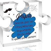 Vista 1 de Regalos de cumpleaños para papá en español de Yopyame - Placa acrílica de rompecabezas para decoración de escritorio de oficina Recuerdo