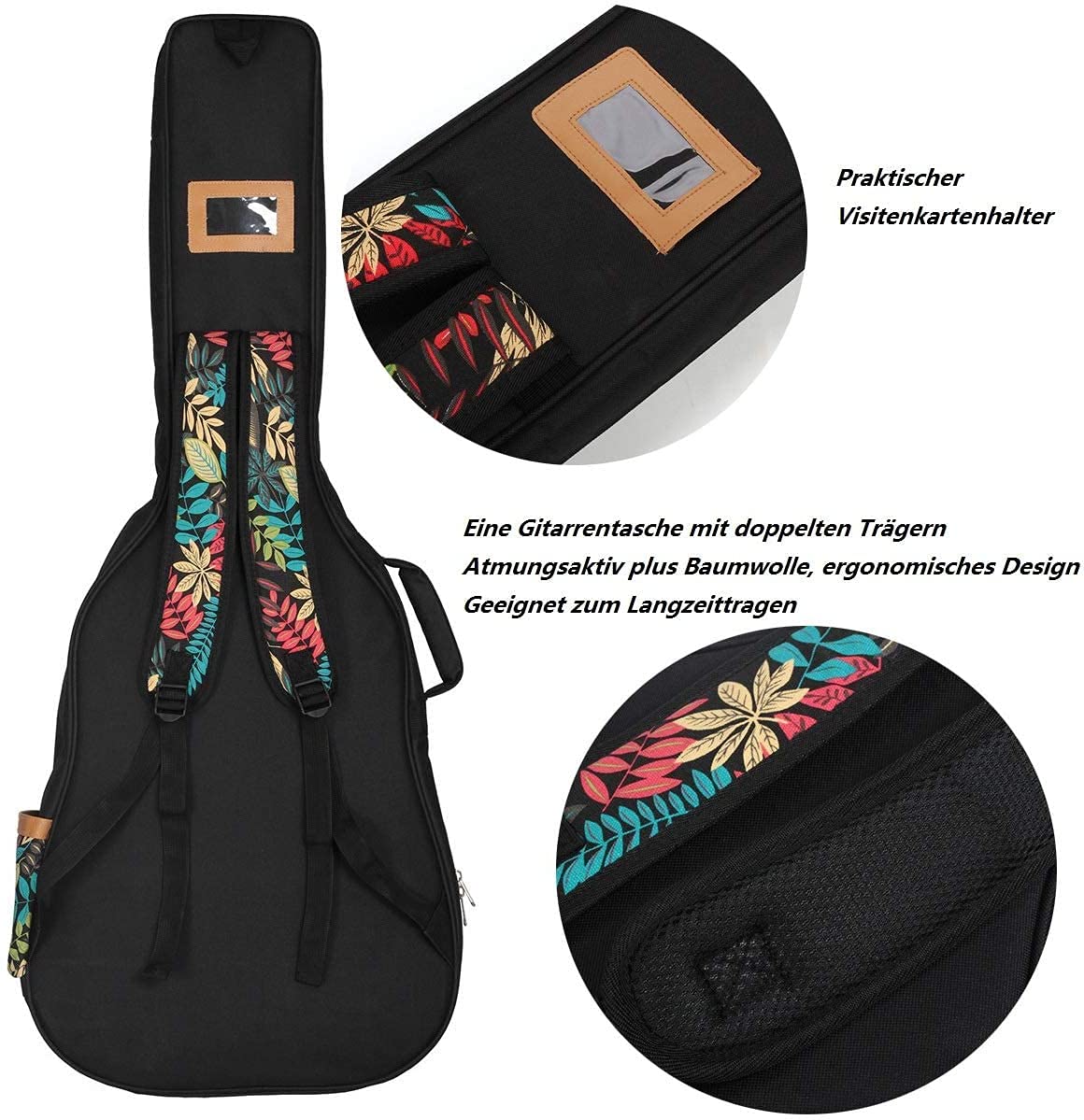 Gitarrentasche 40-41 Zoll - Akustik Gitarre Rucksack Wasserdicht - Gig Bag Case Für Gitarre