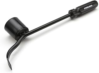 Steelman Hubcap Remover Tool for Auto Mechanics, Heavy-Duty Steel, Large Rubber Hammer Face, Wide Prying Blade, Secure Grip