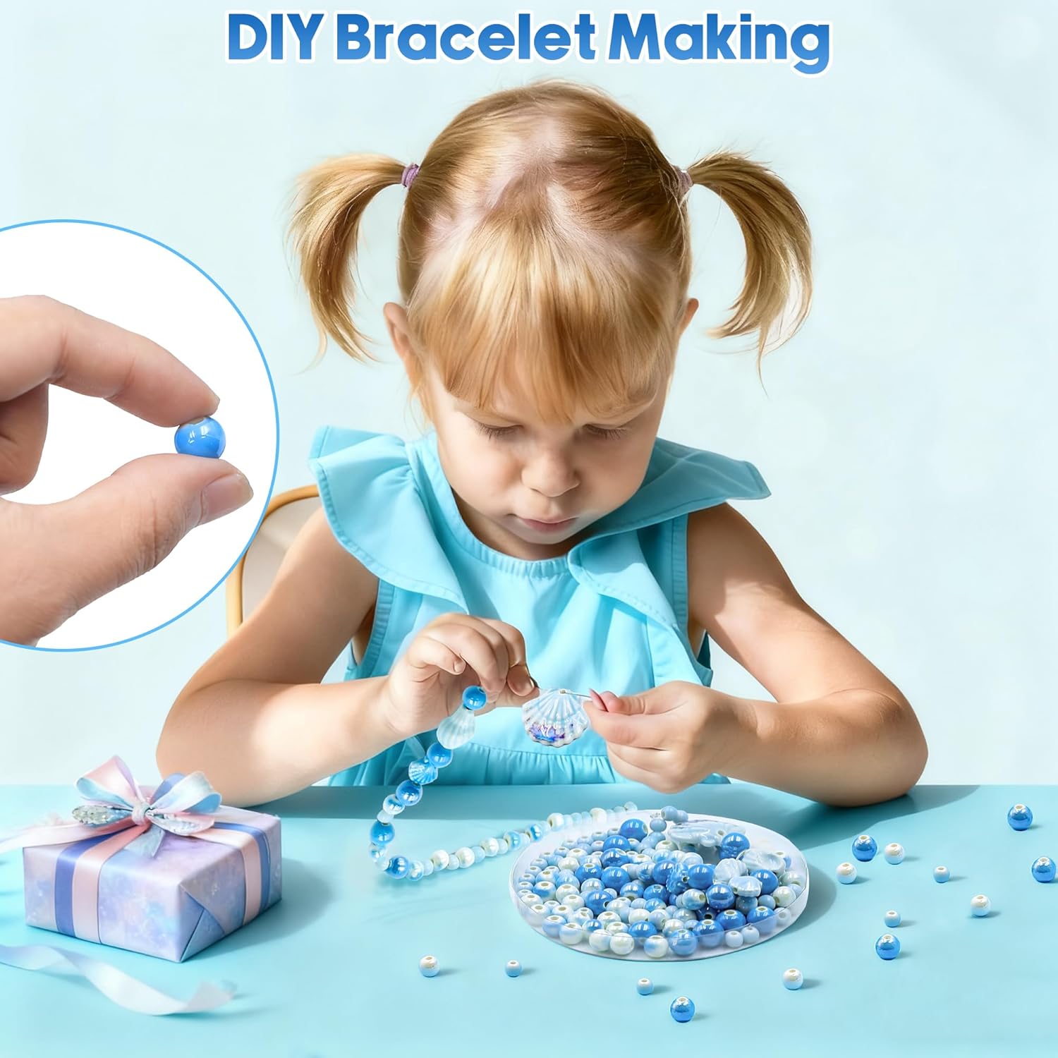 Picky Pad Fidget Toy – 4" Large Sensory Skin Picking Relief with Ceramic Beads, DIY Bracelet Making, Anxiety Stress Relief for Adults, Silent Desk Toy for Trichotillomania & ADHD
