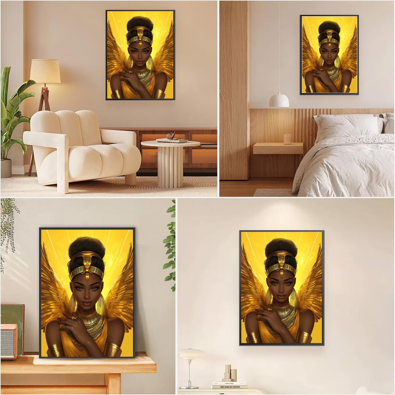 Diamond Painting Erwachsene Afrika 5D Diamond Painting Frau DIY Set Erwachsene Anfänger, Vollbohrer Diamanten Malerei Stickerei Kreuzstich Bastelset für Zimmer Wand Deko Schlafzimmer 60x80cm, Model857