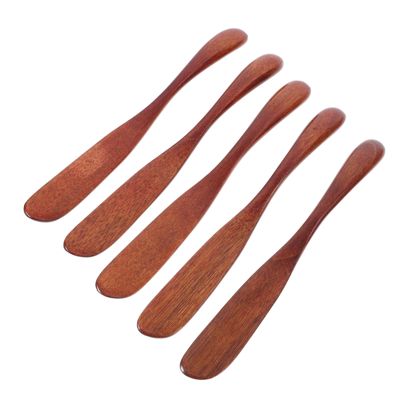 SOLUSTRE 5pcs Wooden Spatula Cheese Slicer Butter Knife Butter Spreader Jam Spreader Set Face Mask Stick for Kitchen