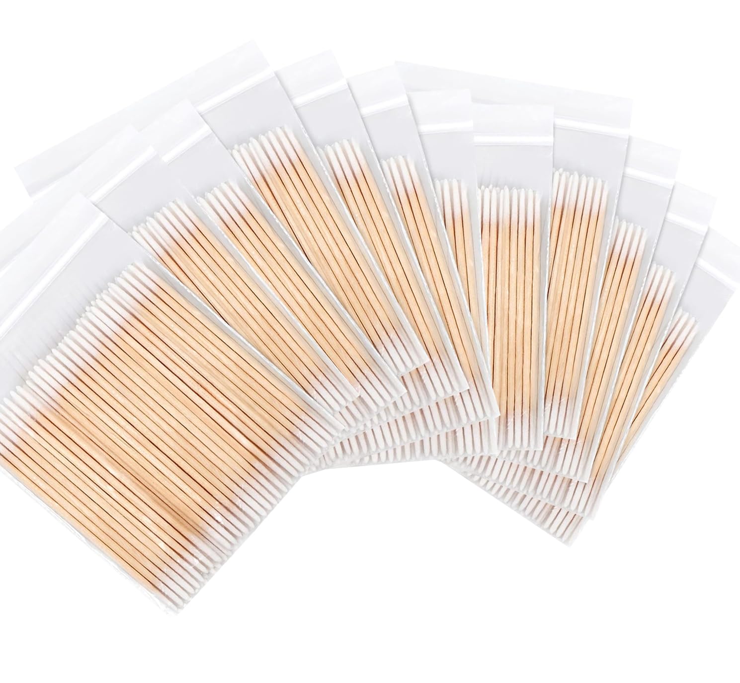 kissxiaoya 1200 hisopos de algodón Microblading, hisopos de punta doble, punta de precisión multiusos, palos de madera para maquillaje, suministros permanentes para tatuajes