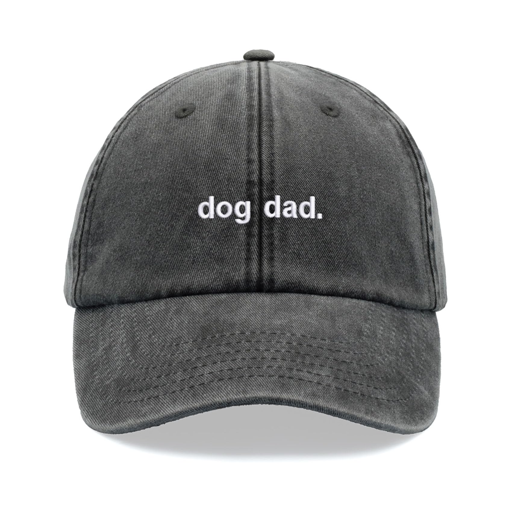 Dog dad. Baseball Cap Vintage Washed Unisex Dad Hat Adjustable Dog Black