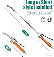 Vista 4 de 2 Piezas Varita Rociadora de Repuesto de Metal Completo, Varita Rociadora de Repuesto con Púa de Latón de 1/4" y 3/8", Varita Rociadora de Acero