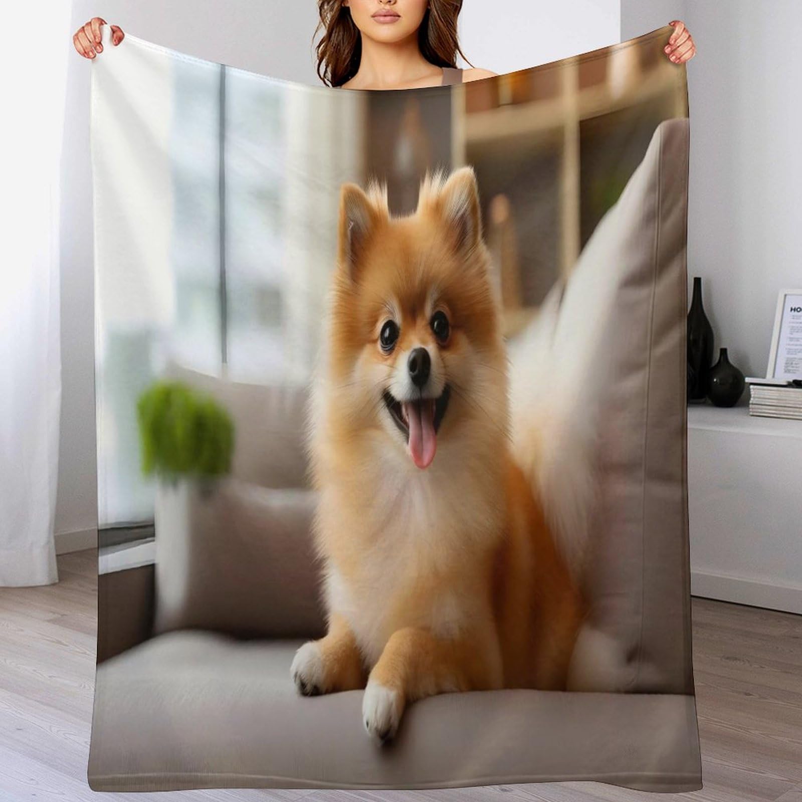 Jeté de canapé chien couverture polaire douce flanelle 140x180