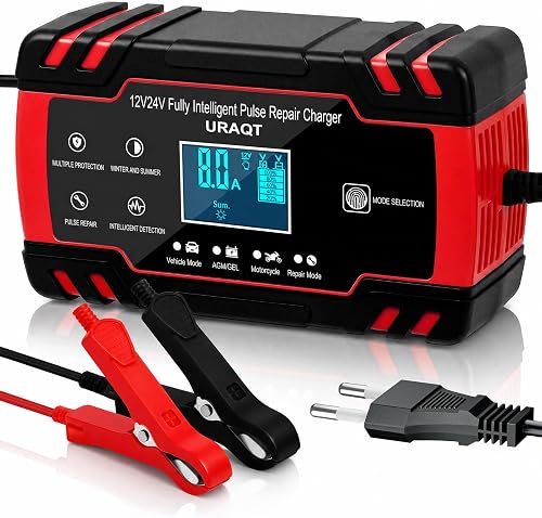 Chargeur Batterie Voitures 12V/24V 8A URAQT