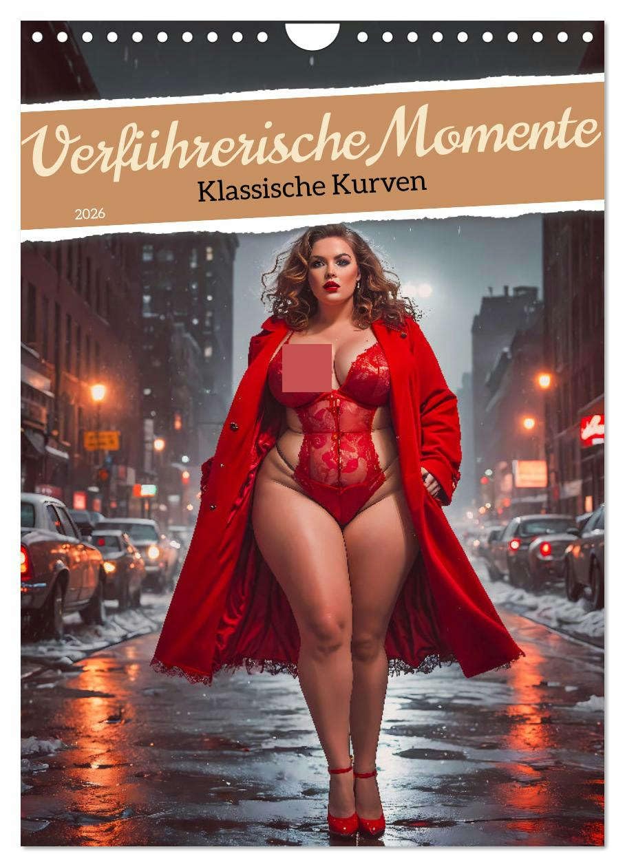 Seductive moments - classic curves UK-Version (Wall Calendar 2026 DIN A4 Portrait), CALVENDO 12 Month Wall Calendar โ image 1