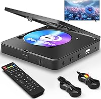 NUTROMO 1080P Blu-ray Player for Home Cinema: Dolby Audio/DTS, Region A/1 Discs, DVDs, 128GB USB, HDMI/AV Cables Included