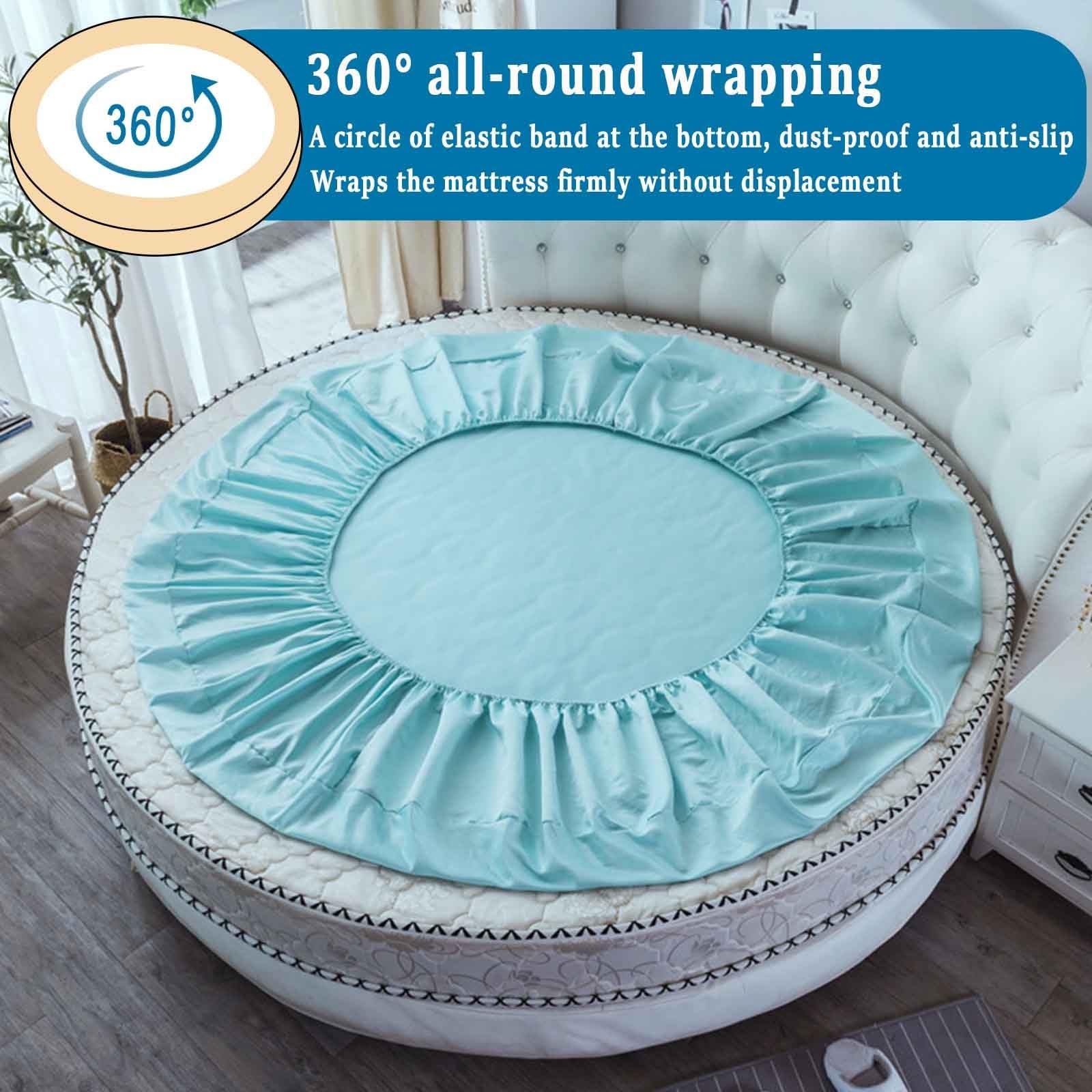 Sábana bajera impermeable para colchón redondo, suave y transpirable, funda protectora de colchón de calidad prémium, 220 x 220 cm, máxima comodidad y protección