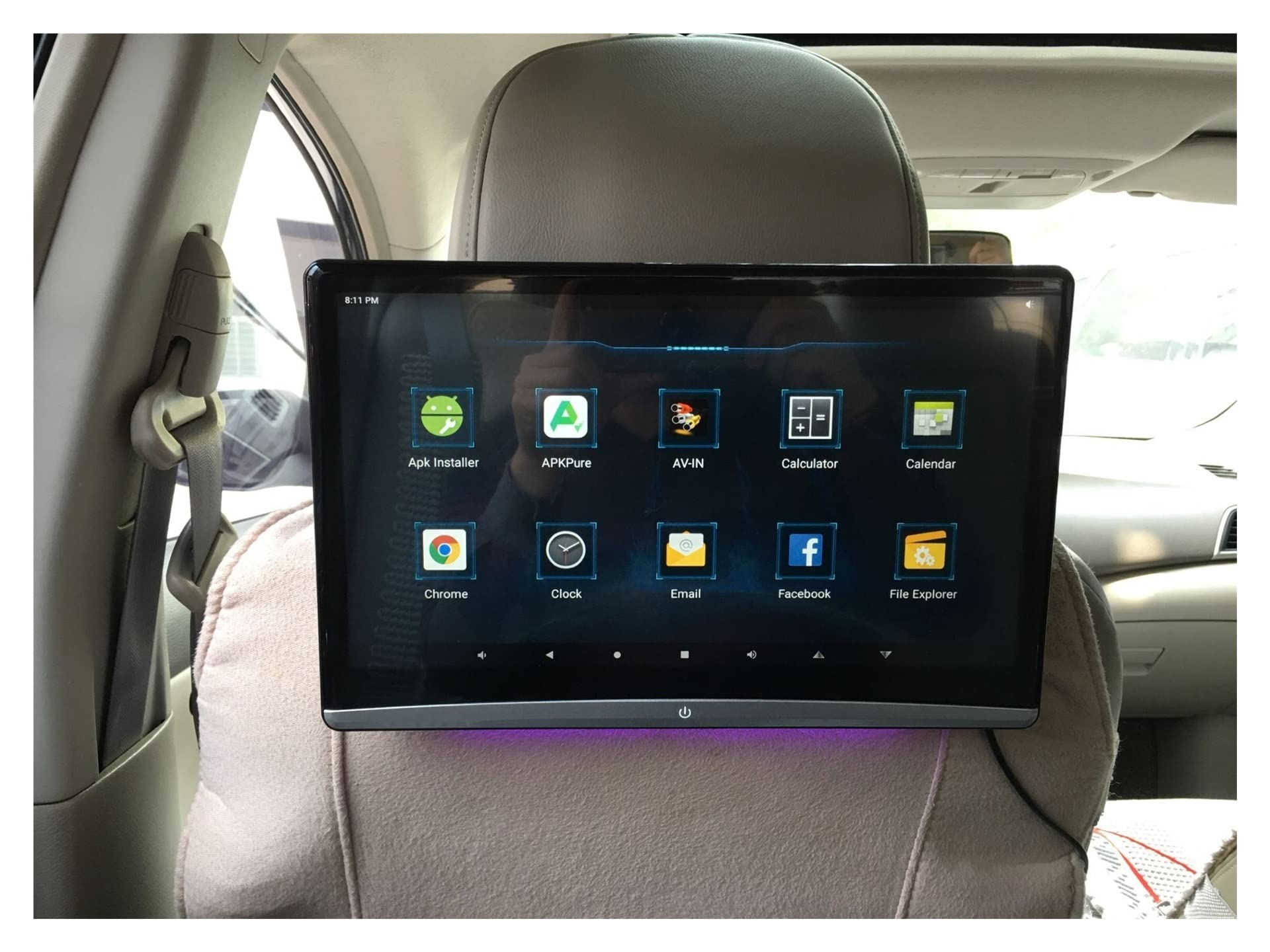 12,5-calowy monitor montowany za zagłówkiem samochodu IPS 4K Full HD 1080P WIFI/HDMI/USB/TF/BT RAM 2 GB + 16 GB Mirroring/Pobieranie aplikacji Miracast Film dla dzieci(2PC Monitor)