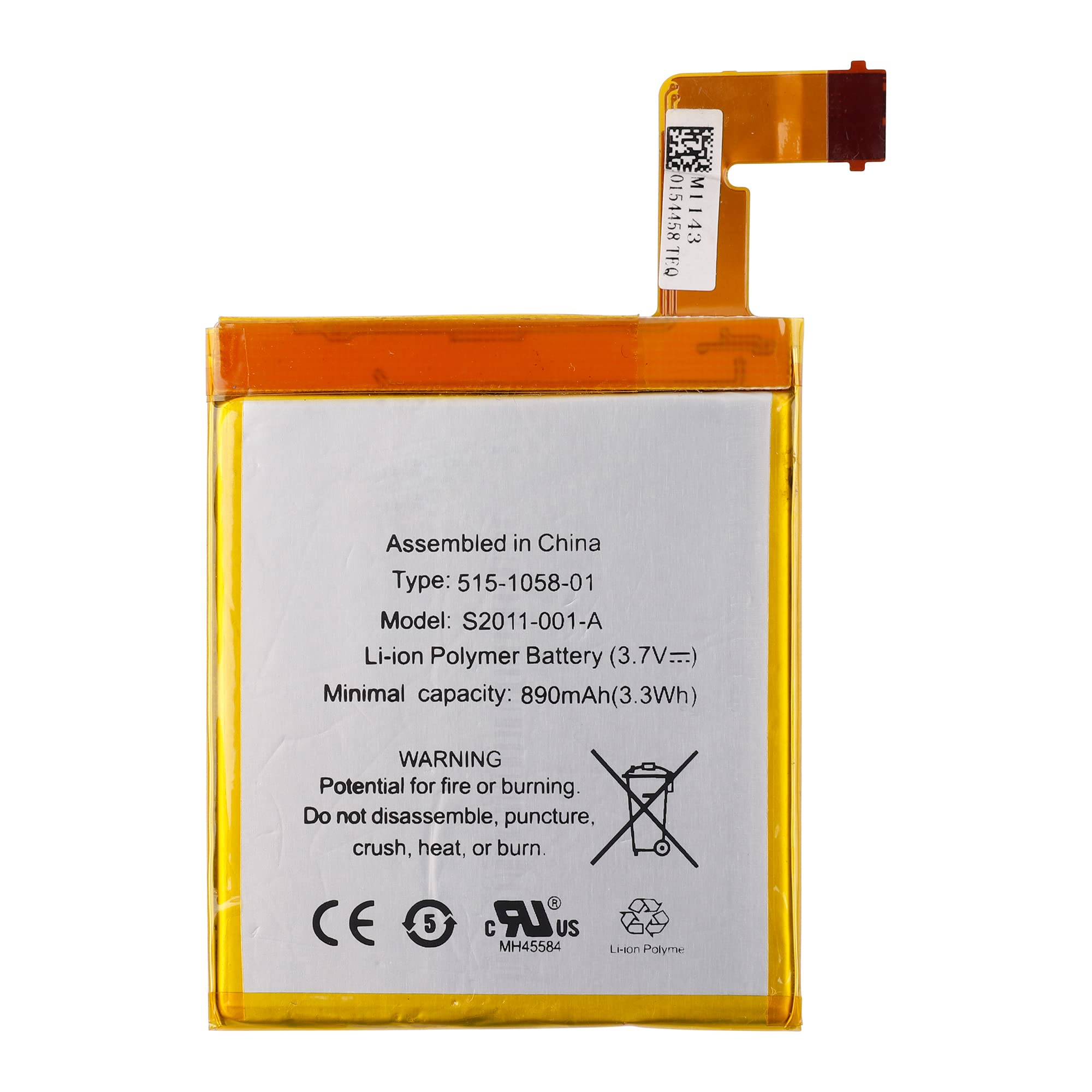 Batería compatible con 515-1058-01, M11090355152, S2011-001-A D01100 con herramientas