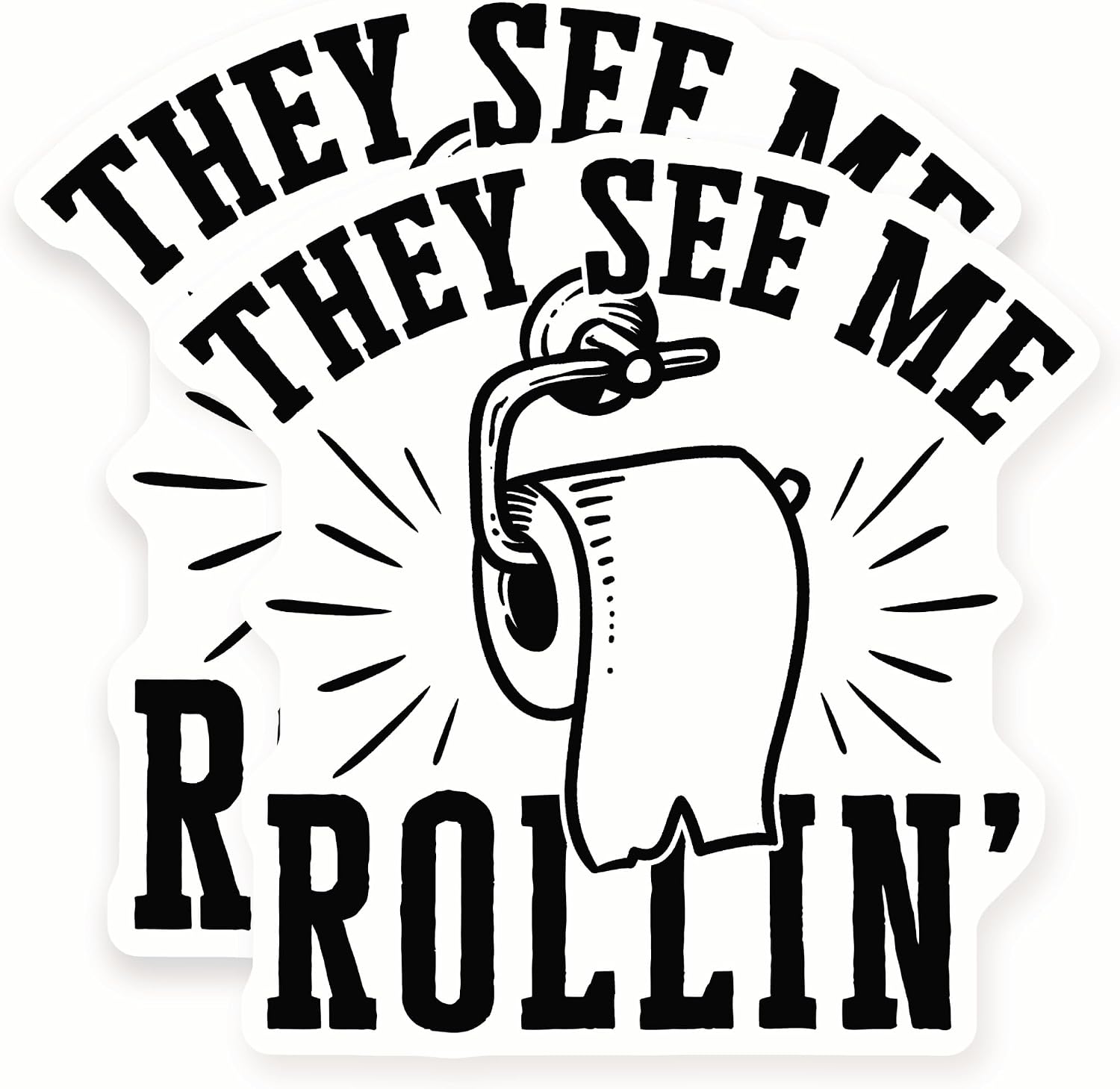Funny Toilet Paper Magnets - Bathroom Decor Magnets - Sarcastic Quote Magnets - Humorous Fridge Magnets - 2 Pack - 5" Design - Sticks to Fridges, Lockers, Toolboxes & More - Made in USA - AQM20481