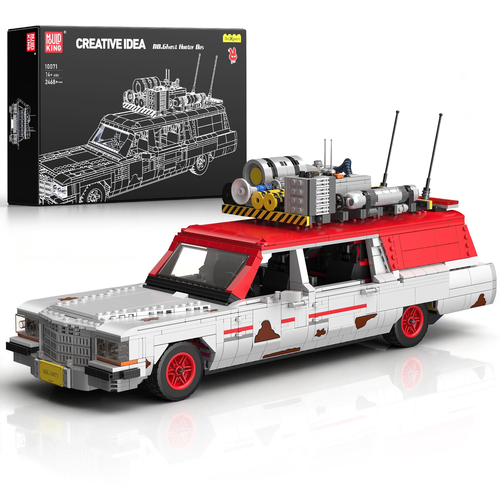 Mould King 10071 Technik Car Modell, sammelbares Modellauto Bauspielzeug,Rennwagen Sportwagen Kreatives Klemmbausteine Set für Erwachsene (2468+ Teile)