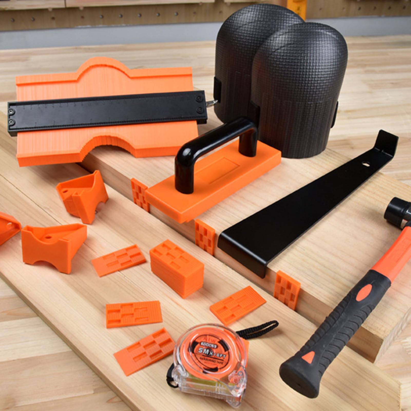 Kit Per La Del Pavimento Set Di Battitura E Mazza | Attrezzi Per Pavimenti Laminati Per Sottopavimento Parquet Casa Laboratorio Battiscopa Tavole Progetto Preparazione