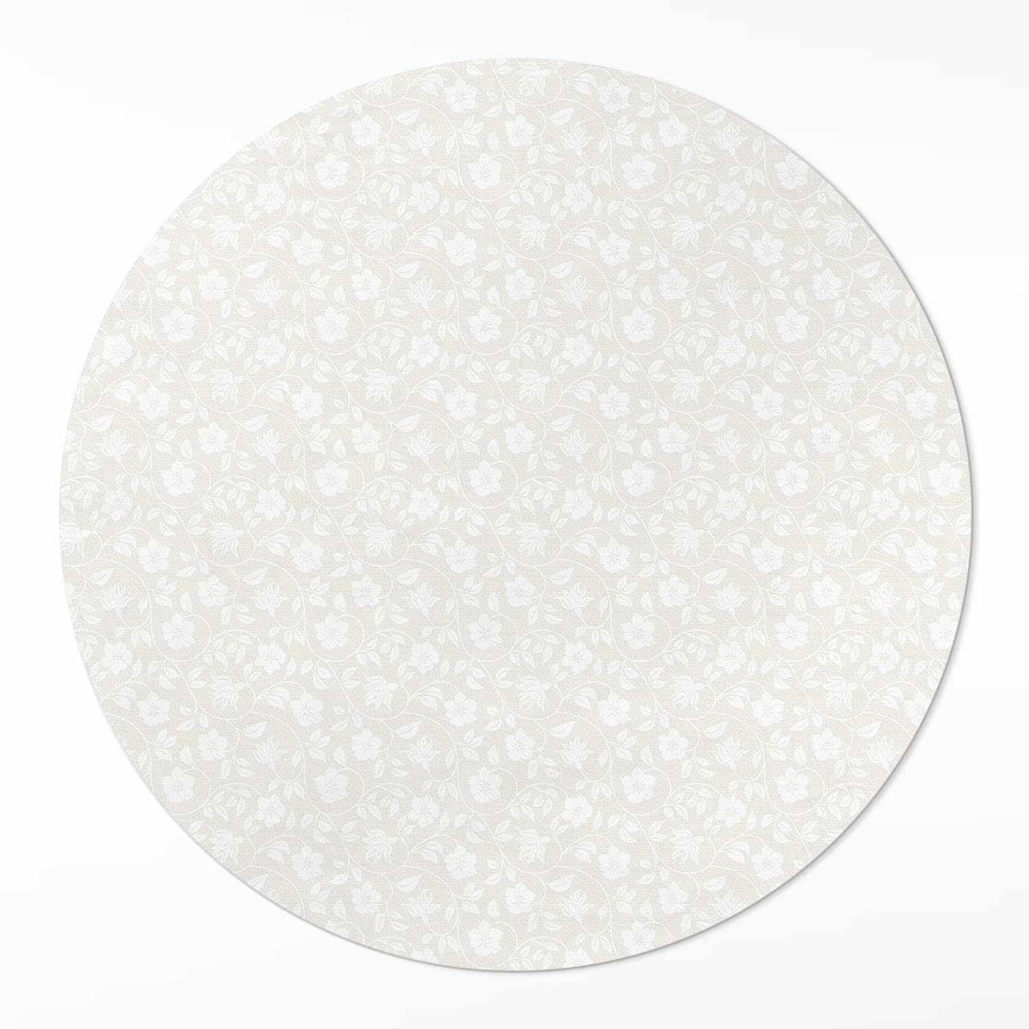 Tapis salon rond ø60 cm fleurs sauvages pour décoration de maison moderne