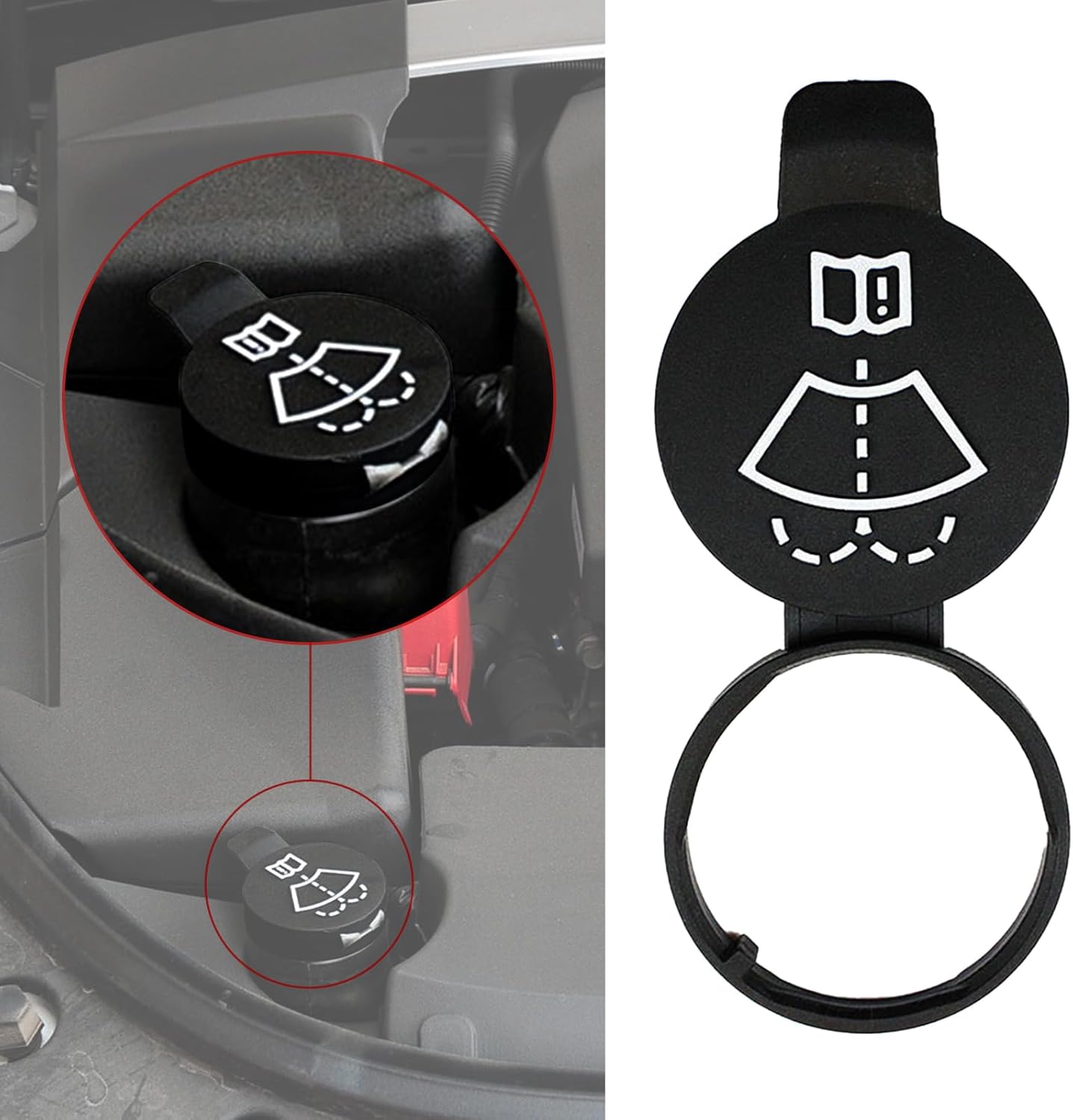Windshield Wiper Fluid Cap Fluid Tank Bottle Cap for