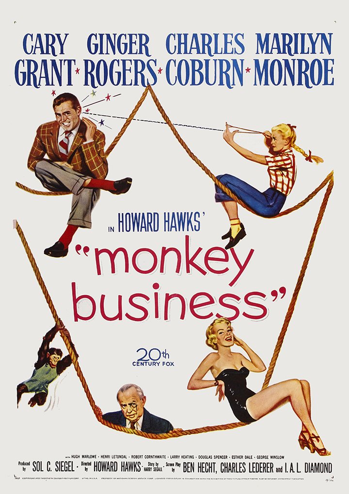 Omg Printing Marilyn Monroe Monkey Business Reproduction A3 Poster/Print Photo Paper