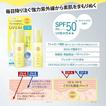 Suncut KOSE Multi-Vitamin UV Mist SPF50+ PA++++ 2.0 fl oz 60 ml Sunscreen Bonus