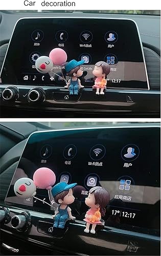 MEONFY Lindos adornos para pareja, decoración del tablero del automóvil, decoración del automóvil, figuras de acción de dibujos animados para