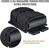 Vista 4 de VISMIX Funda para cargador de rifle, doble funda AR de 5.56mm Molle con inserción de Kydex de liberación rápida y compatible con MOLLE