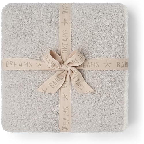 Barefoot Dreams® CozyChic® Contrast Tip Blanket, Silver-Pearl, 45"x60"