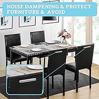 Vista 7 de Parachoques para puerta de gabinete, parachoques de goma autoadhesiva transparente a rayas para gabinetes, almohadillas de parachoques