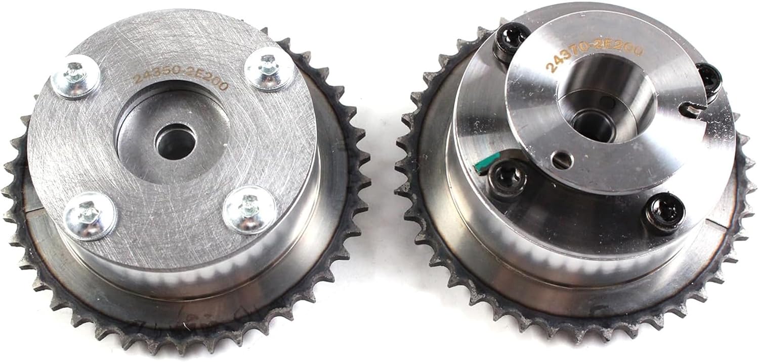 Intake & Exhaust Camshaft CVVT Sprocket Fit for Hyundai Tucson Elantra Sonata Kia Forte Soul Optima 2.0L 24350-2E200 24370-2E200