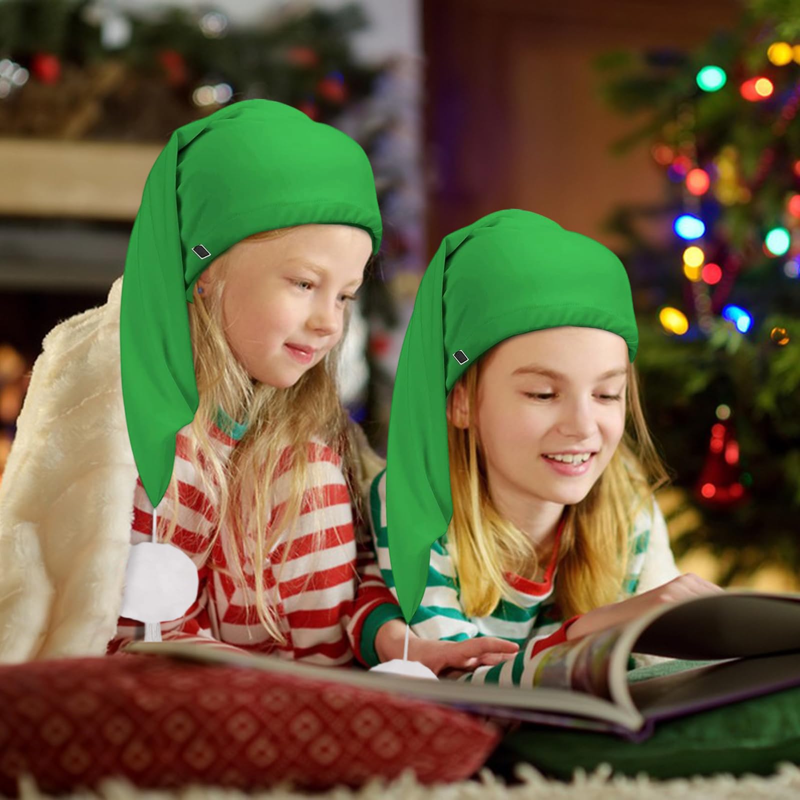 Gorro de Dormir Hombre Mujer con Pompón, Gorro de Enano para Fiestas Temáticas, Carnaval, Navidad