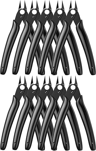 Miniatura 7 de BOENFU Cortadores de alambre con cremallera, cortadores de alambre micro empotrados, 1 pieza de 5 pulgadas, cortadores de alambre de precisión para