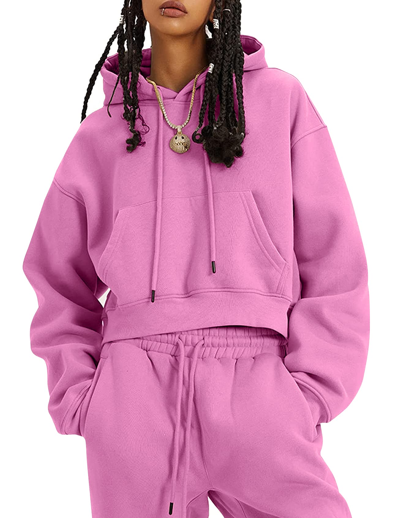 Kissonic Women's Fleece Jogger Sets 2 Pieces Sweatsuits Outfits Lounge Set