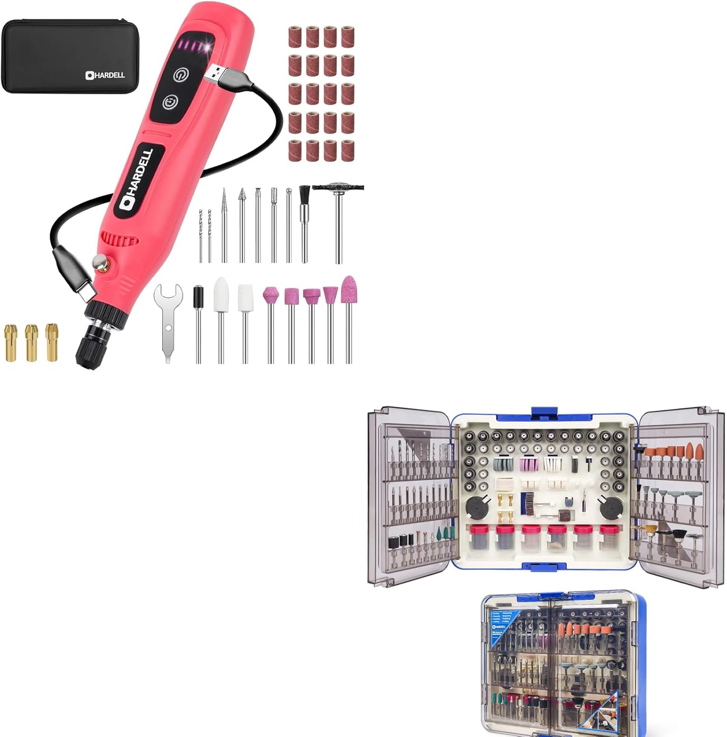 HARDELL Mini Cordless Rotary Tool & 508pcs Rotary Tool Accessories