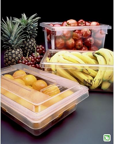 Vista 41 de Rubbermaid - Caja Tote para alimentos, producto comercial para restaurante, cocina y cafetería, 2 galones, transparente (FG330700CLR)