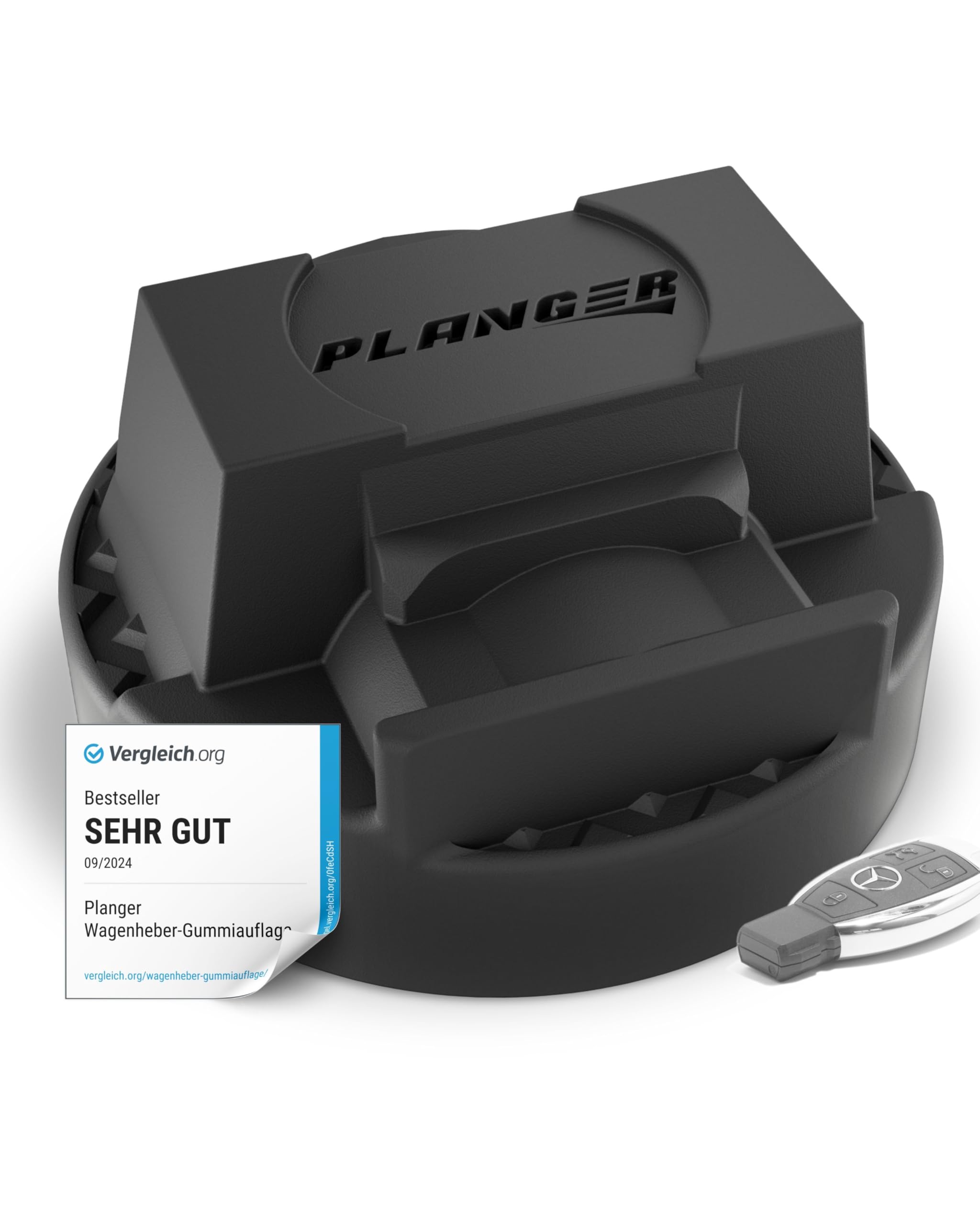 PLANGER® - Wagenheber Gummiauflage (für Mercedes-Benz) - DAIMND PAD - für Rangierwagenheber - Schützt PKW und SUV durch Form und Gummi