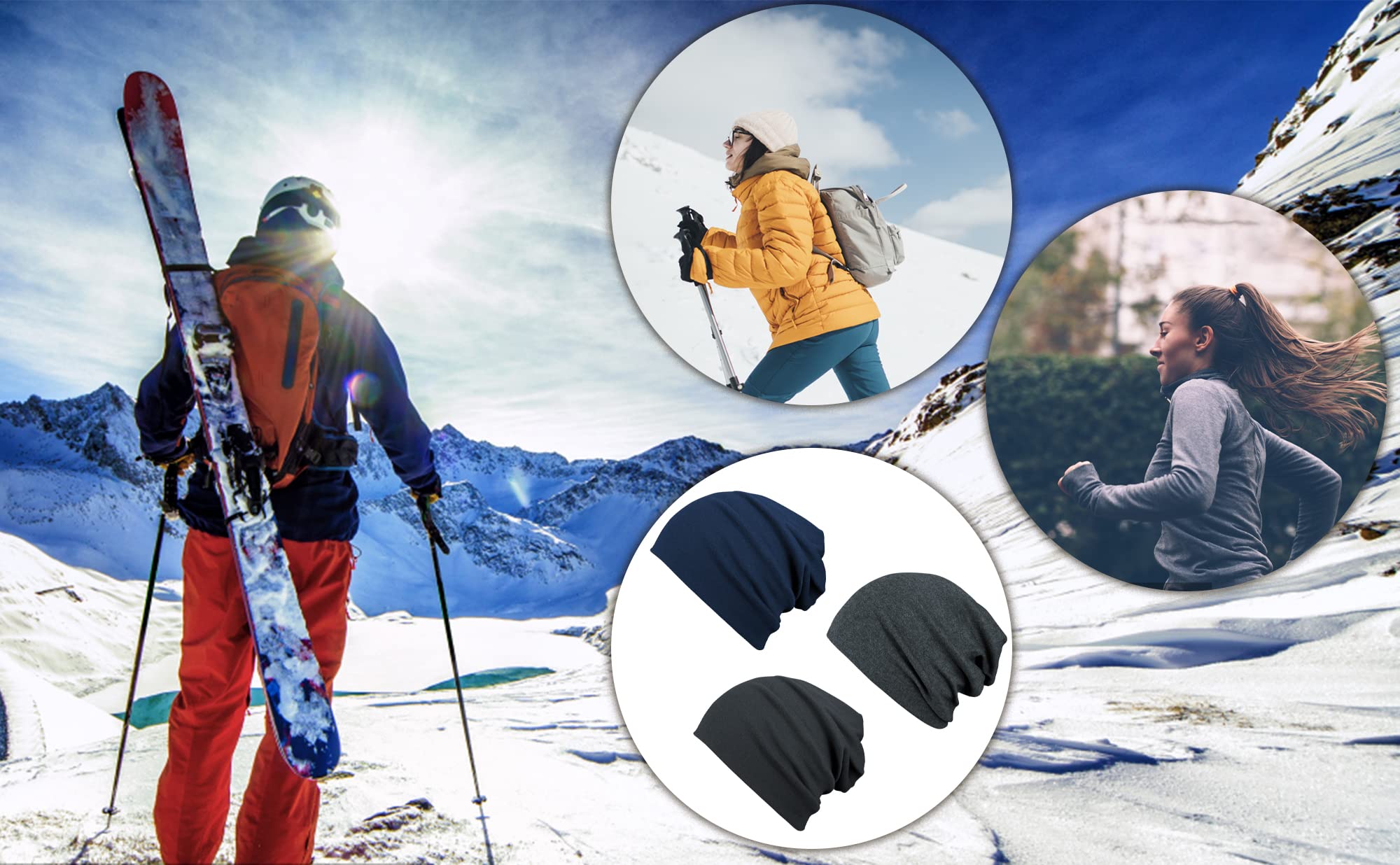 Beanie czapka męska, damska, nakrycie głowy, czapka do biegania, czapka sportowa, czapka zimowa, czapka rowerowa pod kask, do biegania, na zimę i jesień