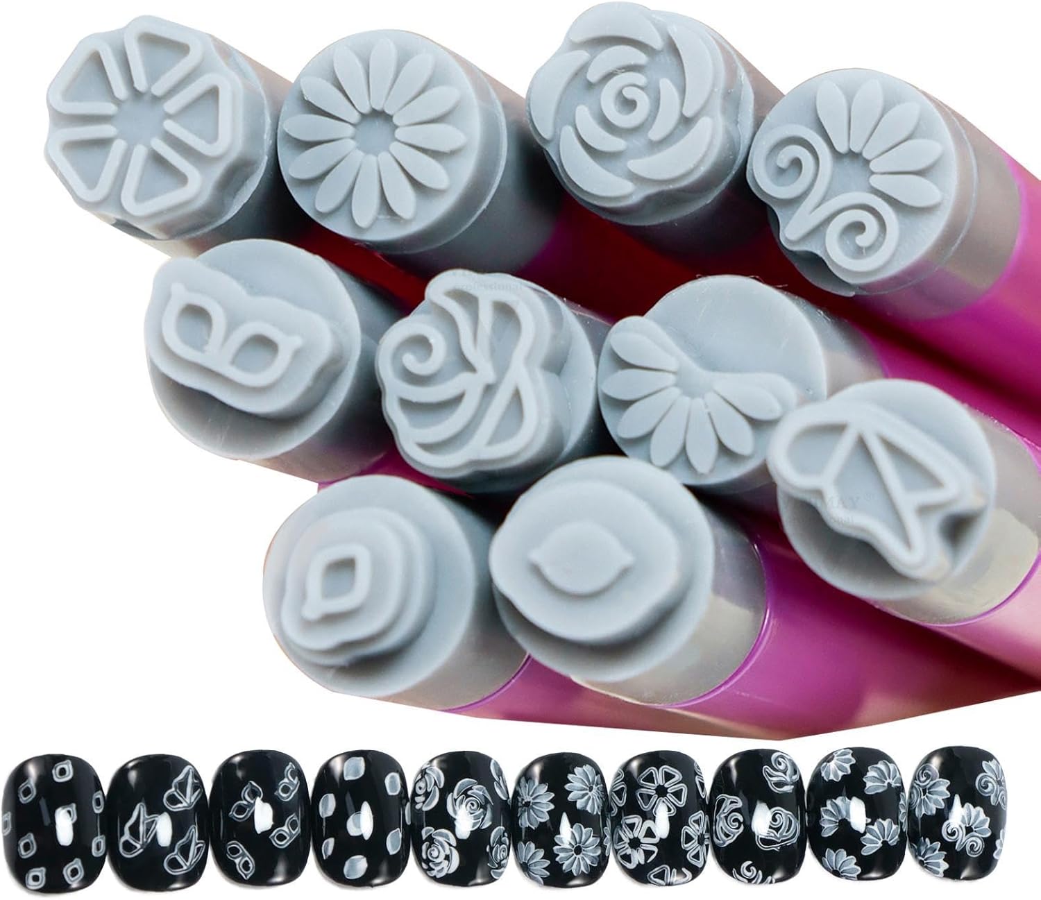 Stamping Nail Pens | Nail Design Tools | Manicure Nails Stamper Tools | Nail Stamper Tool Kits | 10 Patterns Stamping Nail Pens | Portable Stamping Nail Pens For Nail Design Stamping Nail Pens | Nail Design Tools | Manicure Nails Stamper Tools | Nail Stamper Tool Kits | 10 Patterns Stamping Nail Pens | Portable Stamping Nail Pens For Nail Design