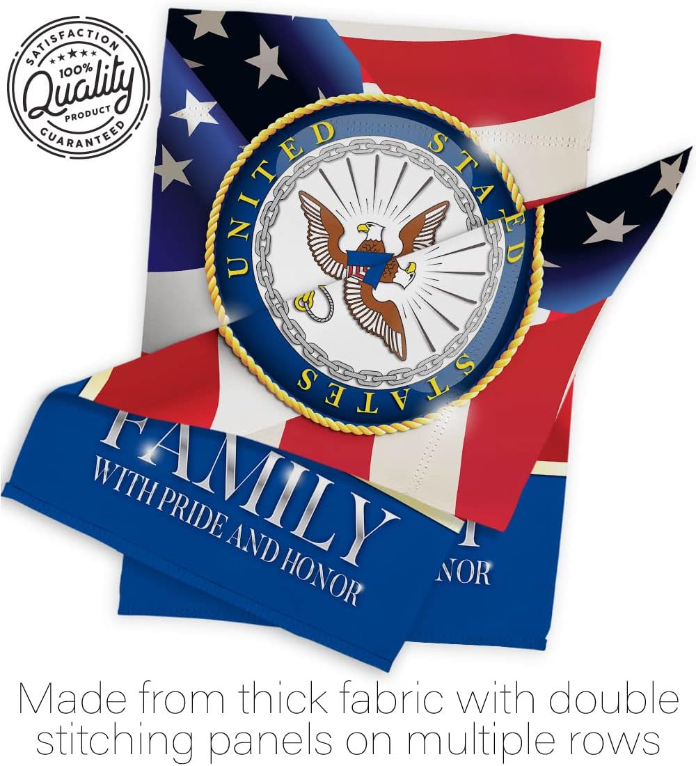 US Navy Family Honor Garden Flag - Armed Forces USN Seabee United State American Military Veteran Retire Official - House Decoration Banner Small Yard Gift Double-Sided Made in USA 13 X 18.5 - Image 7