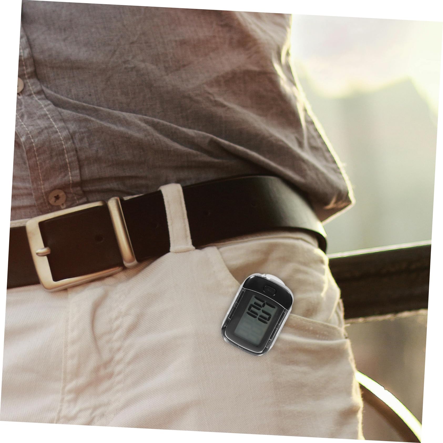 TOYANDONA Podómetro Contador de Pasos Preciso con Clip y Cordón para Caminar y Correr, Material Plástico Resistente para Hombres y Mujeres en Actividades Diarias