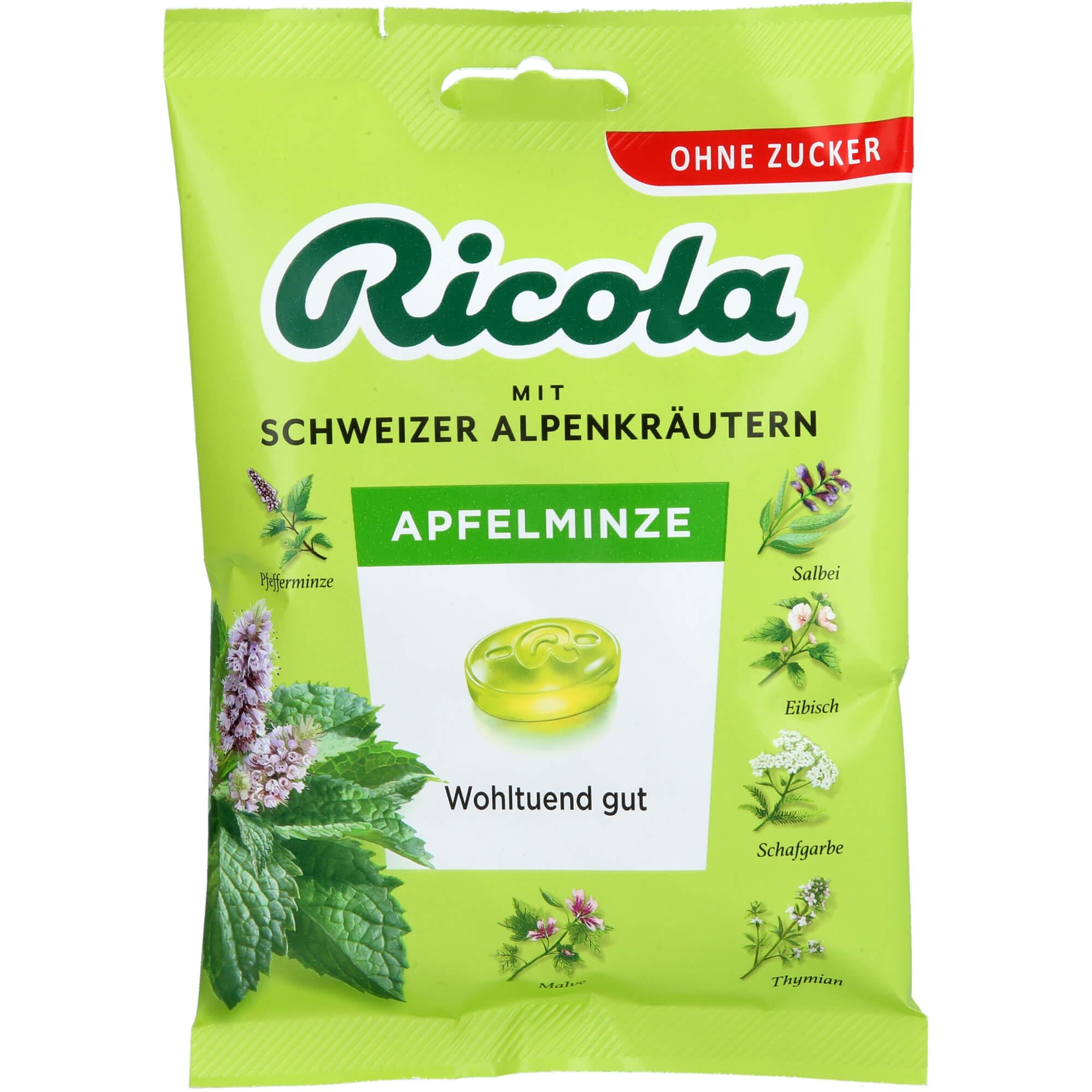 Amazon.com : Apple Mint Sugar-Free Bags by RICOLA - 75g : Health