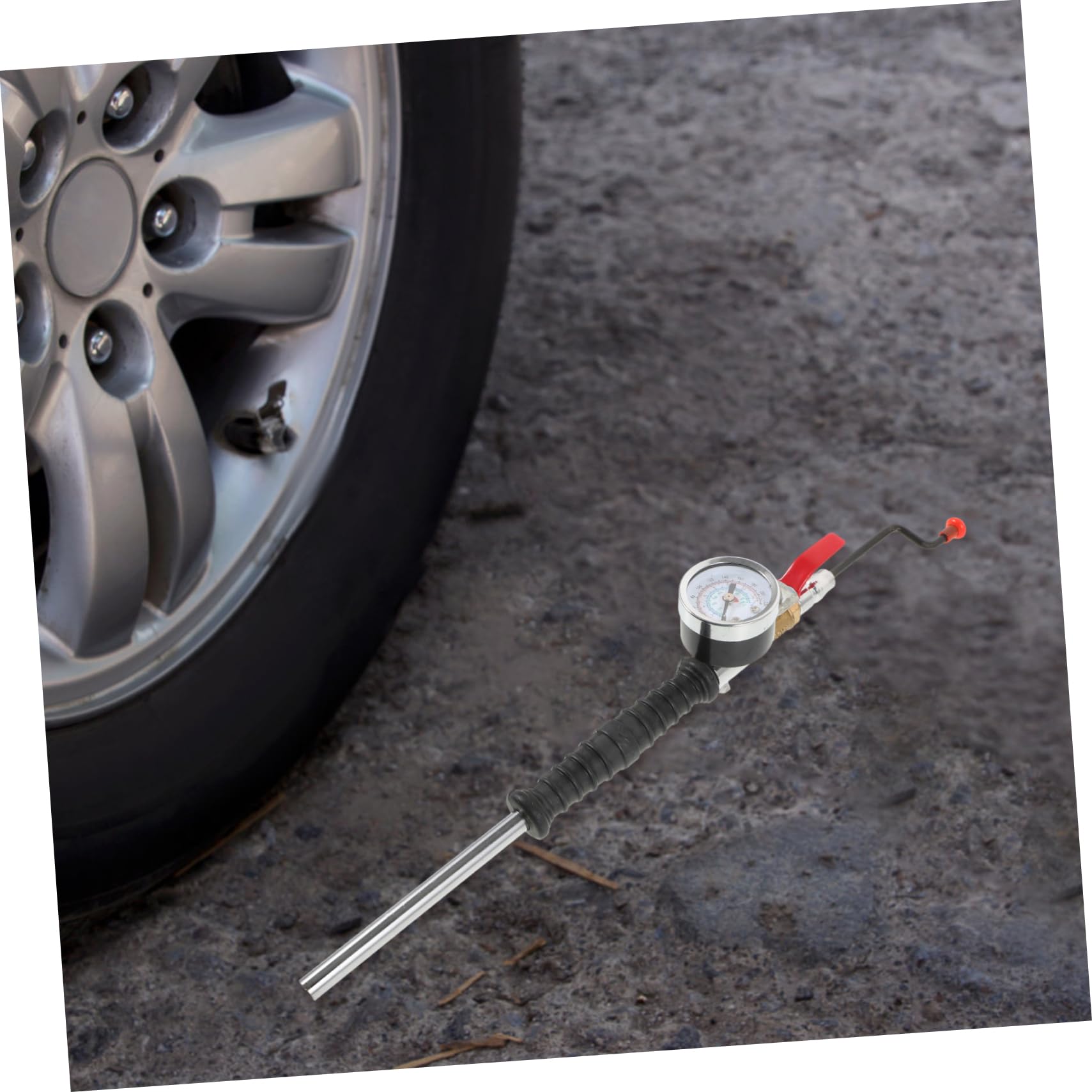 TOYANDONA Mandrino Gonfiatore Digitale Manometro per Pneumatici Auto e Moto, Accessorio Compressore Aria Portatile, Manometro Pressione Pneumatici Preciso Impugnatura Ergonomica