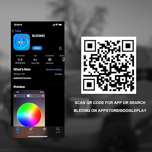 Miniatura 8 de Barra de luz LED RGB de 52 pulgadas, 2 cápsulas LED de 4 pulgadas con halo RGB de persecución multicolor, 16 colores sólidos con más de 92 modos