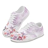 Hummingbird Print Running Shoes for Women Lace-up Barefoot Shoes Slip On Workout Shoes Breathable Walking Shoes