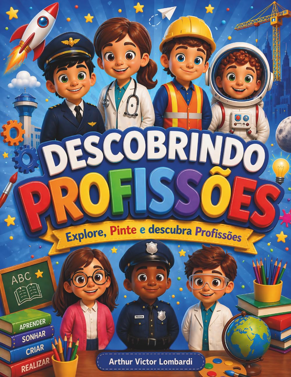 Descobrindo Profissões: Explore, Pinte e descubra Profissões