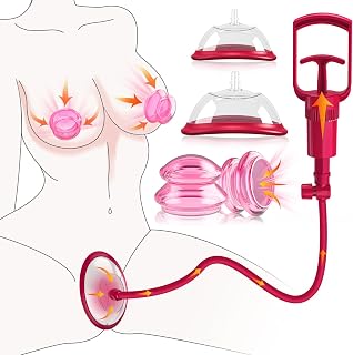 Pussy Pump Nipple Pump Set Women Sex Toys, Vagina Pump Clitoral Pussy Sucker Sexual Pleasure Tools for Women with 4 Strong Suction Cups,BDSM Nipple Sucking Toys Include 2 Pussy Cups & 2 Nipple Cups