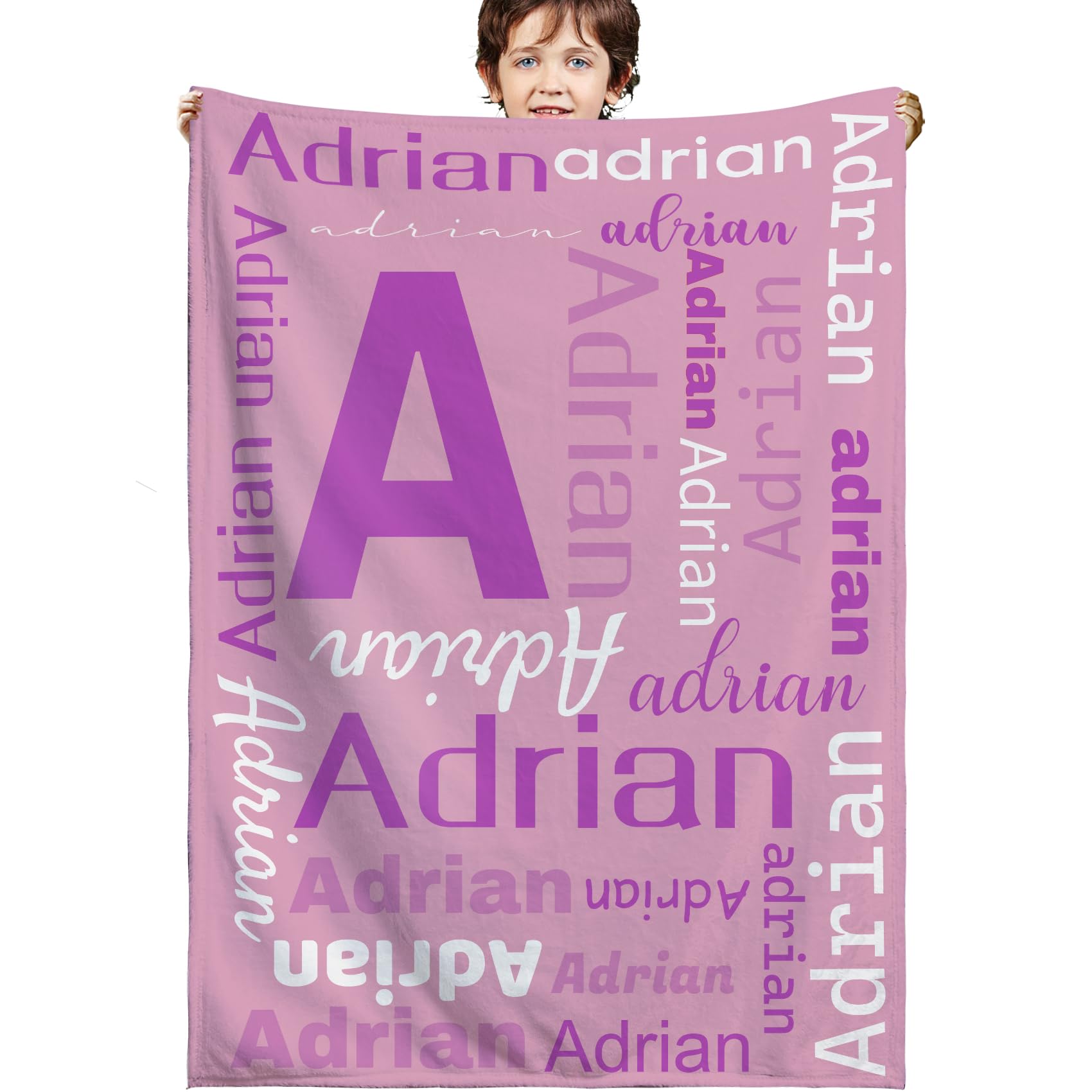 Manta Bebe Personalizada, Manta Infantil Bebe Recien Nacido Personalizada con Nombre, Mantas Personalizadas Bebe para Familiar Dormitorio Sofá Cumpleaños Boda ReciéN Nacido Regalos