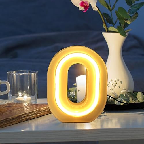 Miniatura 2 de Número 1 en forma de luces de neón letra luz de neón signo número blanco feliz cumpleaños luces de neón números neón luz de noche boda propuesta