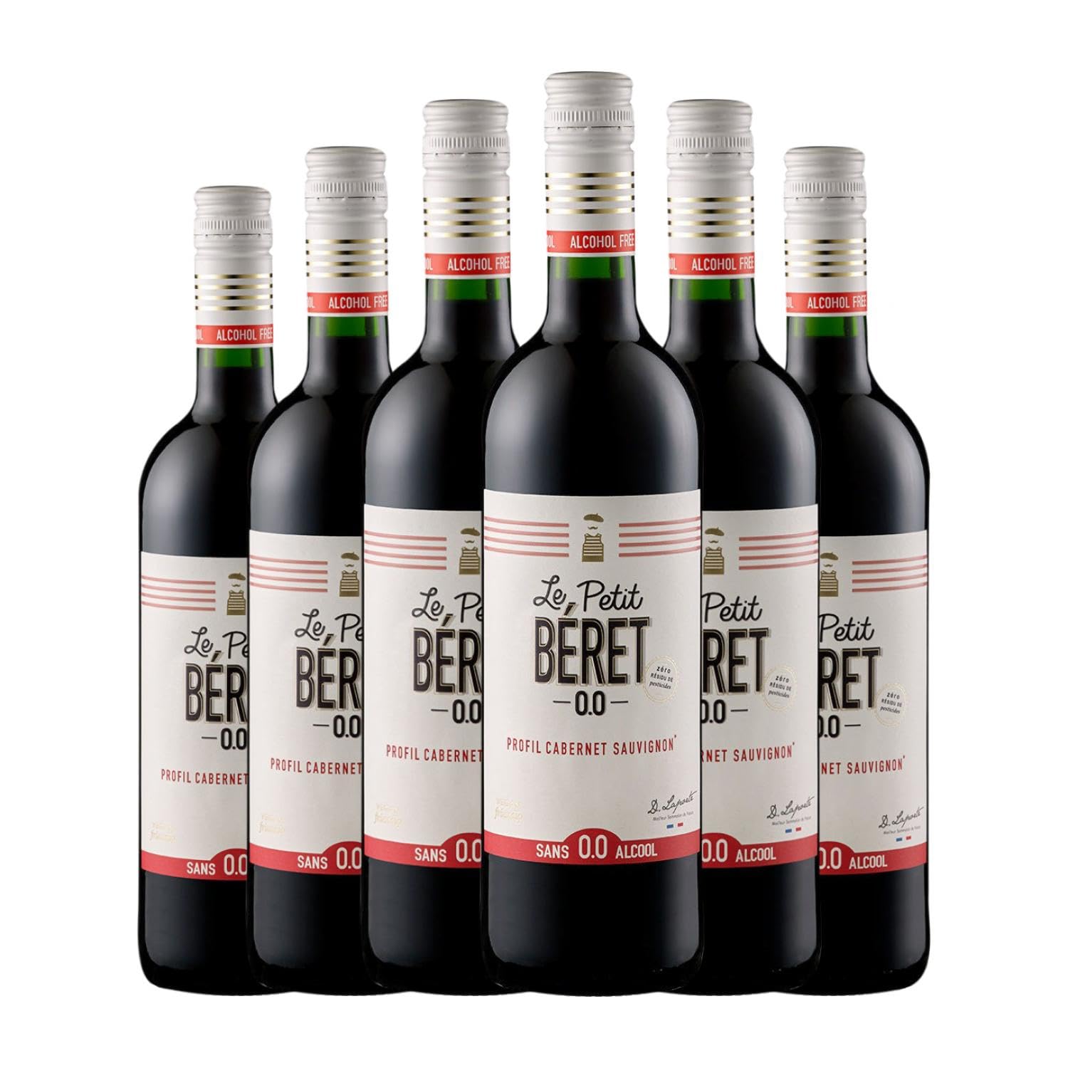 Le Petit Béret Rouge 75 cl Sin Alcohol Vino tinto (Caja de 6 Botellas de 75 cl)
