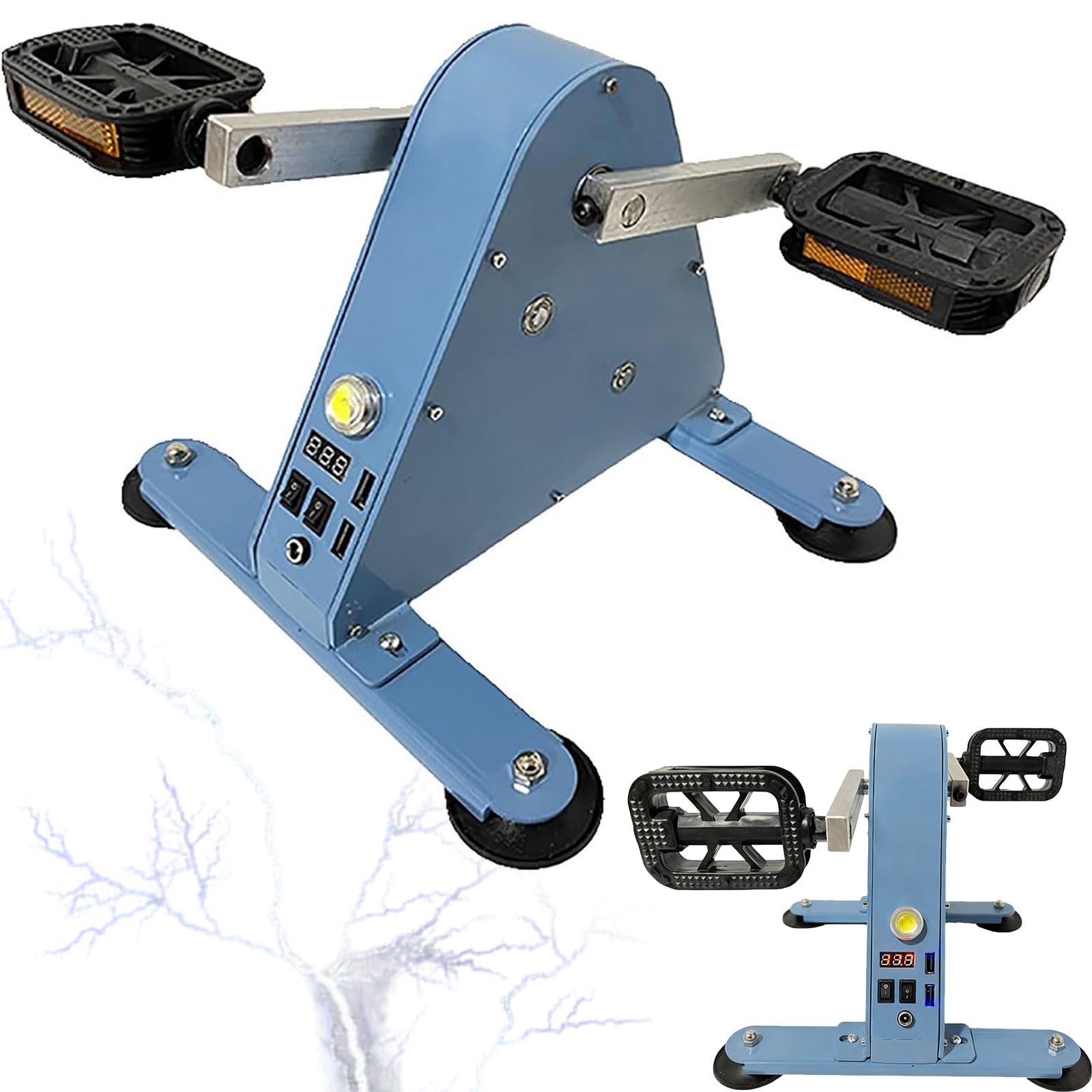 Przenośny awaryjny generator prądu, zasilany stopą 100 W z wyświetlaczem LED, wyjście USB 1-35 V na kemping, trening fitness i rower spinningowy
