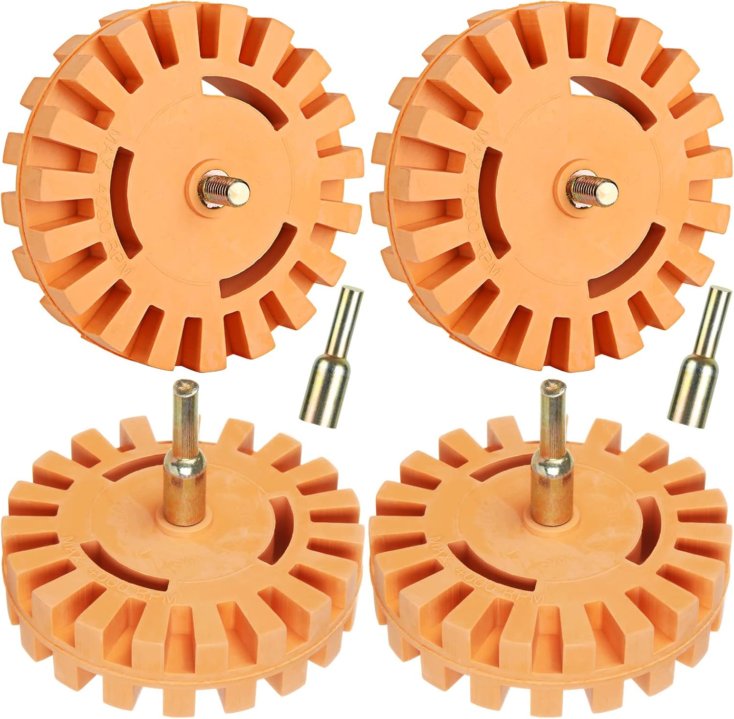 ACXFOND 4Pcs Rubber Eraser Wheel 4 Inch Decal Remover Eraser Wheel Car